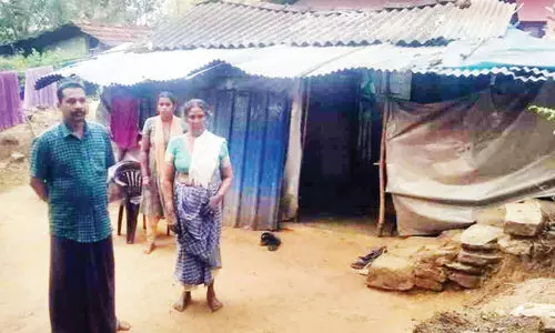 ഒ​റ്റ​മു​റി പ്ലാ​സ്റ്റി​ക് ഷെ​ഡി​ൽ ക​ഴി​യു​ന്ന​ത് ആ​റം​ഗ കുടുംബം