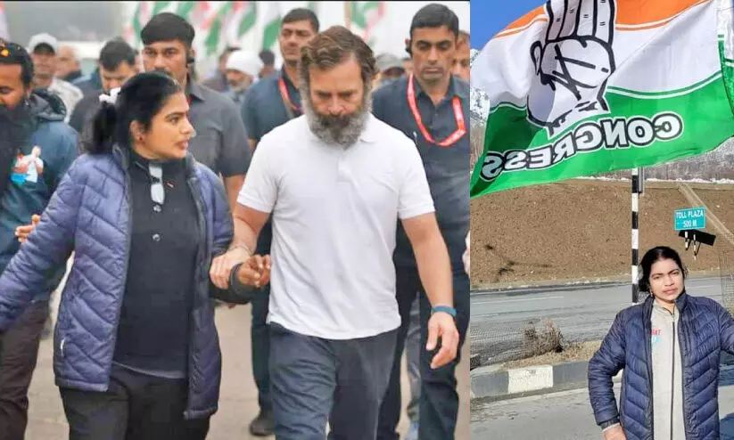 ഭാരത് ജോഡോയിൽ തിളങ്ങി ഷീബ രാമചന്ദ്രൻ