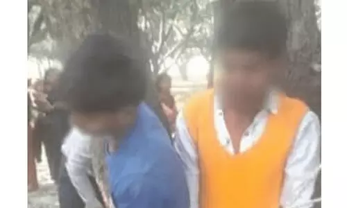 യു.പിയിൽ മുസ്‍ലിം ആൺകുട്ടികളെ മരത്തിൽ കെട്ടിയിട്ട് മർദിച്ചു; മൂന്നുപേർ പിടിയിൽ