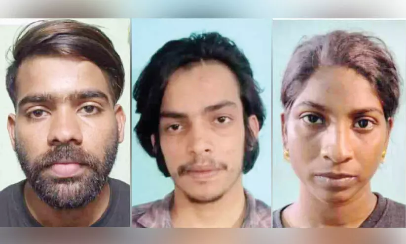 ആഡംബര കാറിൽ കഞ്ചാവ് വിൽപന; യുവതിയടക്കം മൂന്നുപേർ അറസ്റ്റിൽ