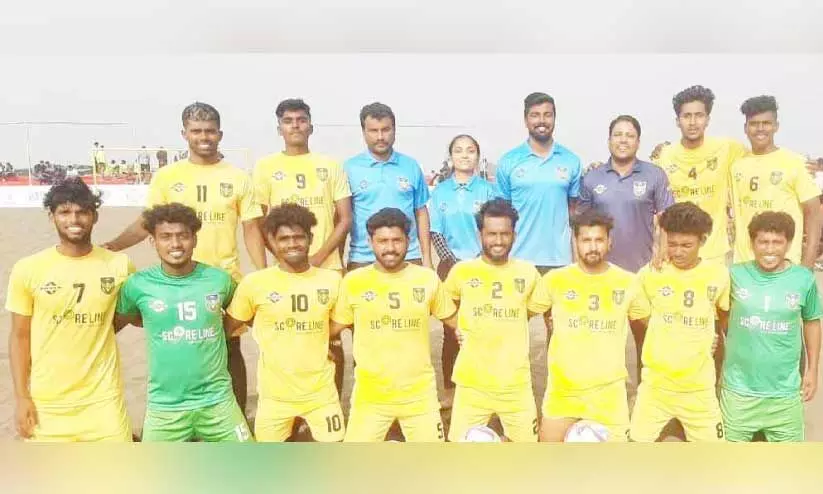 ദേശീയ ബീച്ച് ഫുട്ബാൾ: കേരളത്തിന്റെ കിരീടം കാസർകോടിന്റെ ചിറകിൽ