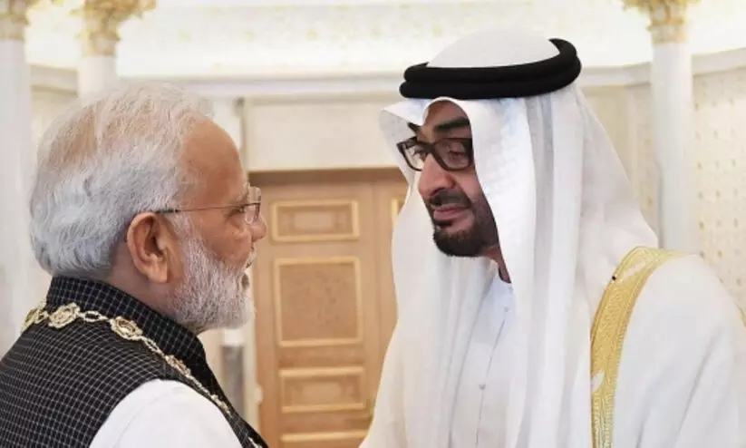 Sheikh Mohammed, Narendra Modi Sheikh Mohammed, Narendra Modi