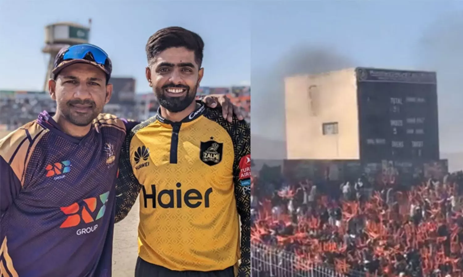 പാകിസ്താനിലെ സ്ഫോടനം; ക്രിക്കറ്റ് മത്സരം നിർത്തിവെച്ചു, താരങ്ങളെ ഡ്രസിങ് റൂമിലേക്ക് മാറ്റി