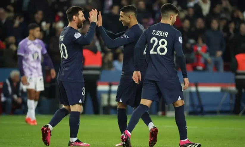 കിടിലൻ ലോങ് റേഞ്ച് ഗോളുമായി മെസ്സിയും ഹക്കീമിയും; ഒന്നാം സ്ഥാനത്ത് ലീഡ് ഉയർത്തി പി.എസ്.ജി