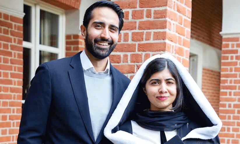 Malala Yousafzai with his husband Asser Malik