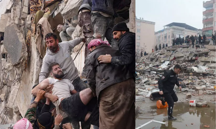 തുർക്കിയയിലും സിറിയയിലും ഭൂകമ്പം; മരണം 2350