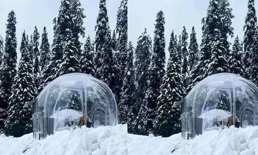 First glass igloo restaurant to attract tourists in Gulmarg
