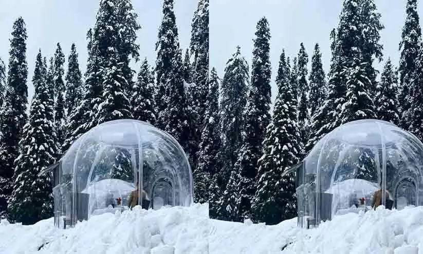 First glass igloo restaurant to attract tourists in Gulmarg First glass igloo restaurant to attract tourists in Gulmarg