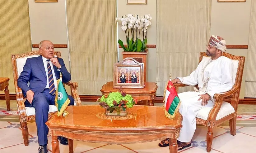 അ​റ​ബ് ലീ​ഗ് സെ​ക്ര​ട്ട​റി ജ​ന​റ​ൽ കൂ​ടി​ക്കാ​ഴ്ച ന​ട​ത്തി