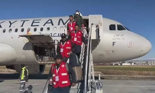 ഭൂകമ്പ ദുരിത ബാധിതർക്ക്​ ആശ്വാസമേകാൻ സൗദിയുടെ ദുരിതാശ്വാസ വിമാനം തുർക്കിയയിലെത്തി