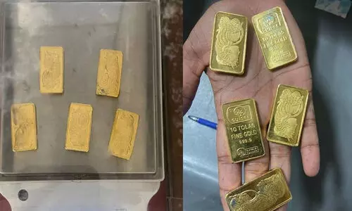 സാനിറ്ററി നാപ്കിനുള്ളില്‍ അഞ്ച് സ്വര്‍ണക്കട്ടികള്‍; യുവതി പിടിയില്‍