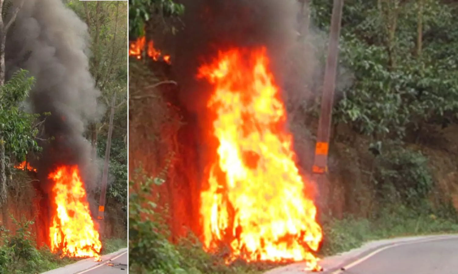 വയനാട്ടിൽ ഓടുന്ന കാറിന് തീപിടിച്ചു; യാത്രക്കാർ തലനാരിഴക്ക് രക്ഷപ്പെട്ടു