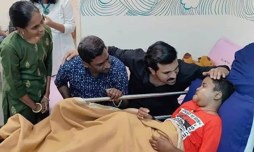 Ram Charan fulfills wish of nine-year-old fan ailing from cancer and meets him in hospital