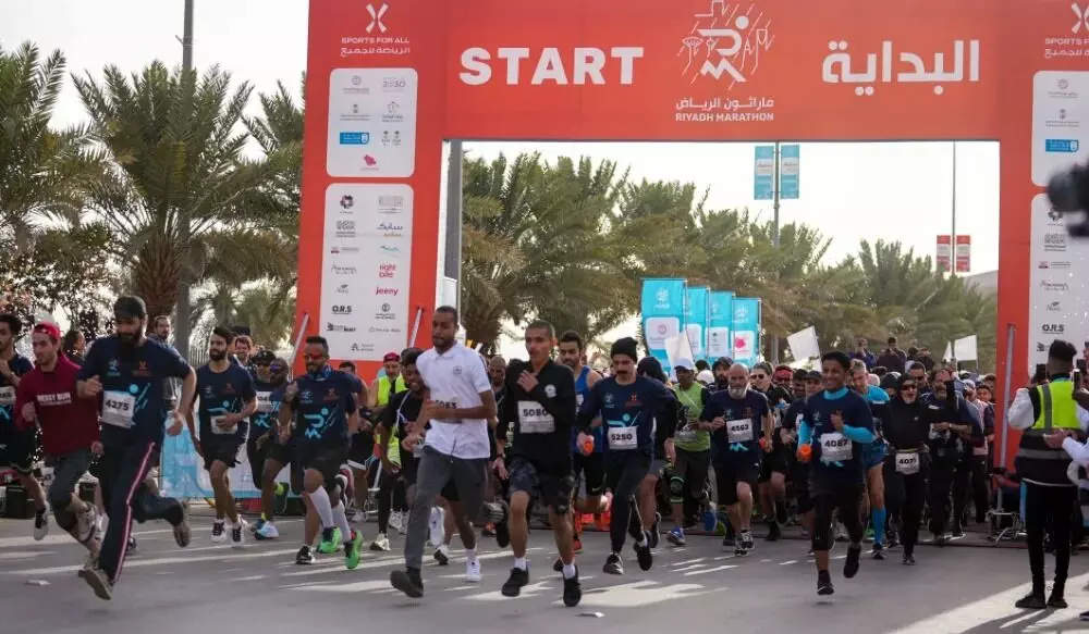 റിയാദ്​ മാരത്തൺ 2023 ൽ എത്യോപ്യയുടെ അലെമുവും മൊറോക്കയുടെ ജൗഹറും വിജയികൾ