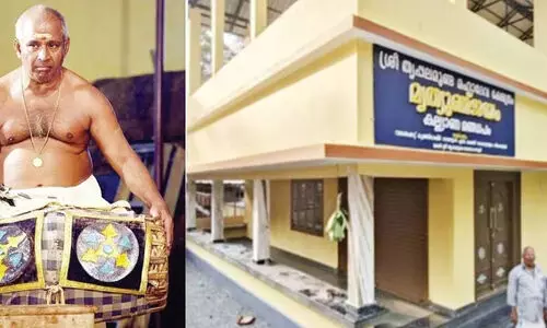 Maddala artist built a wedding hall for the temple in memory of his mother