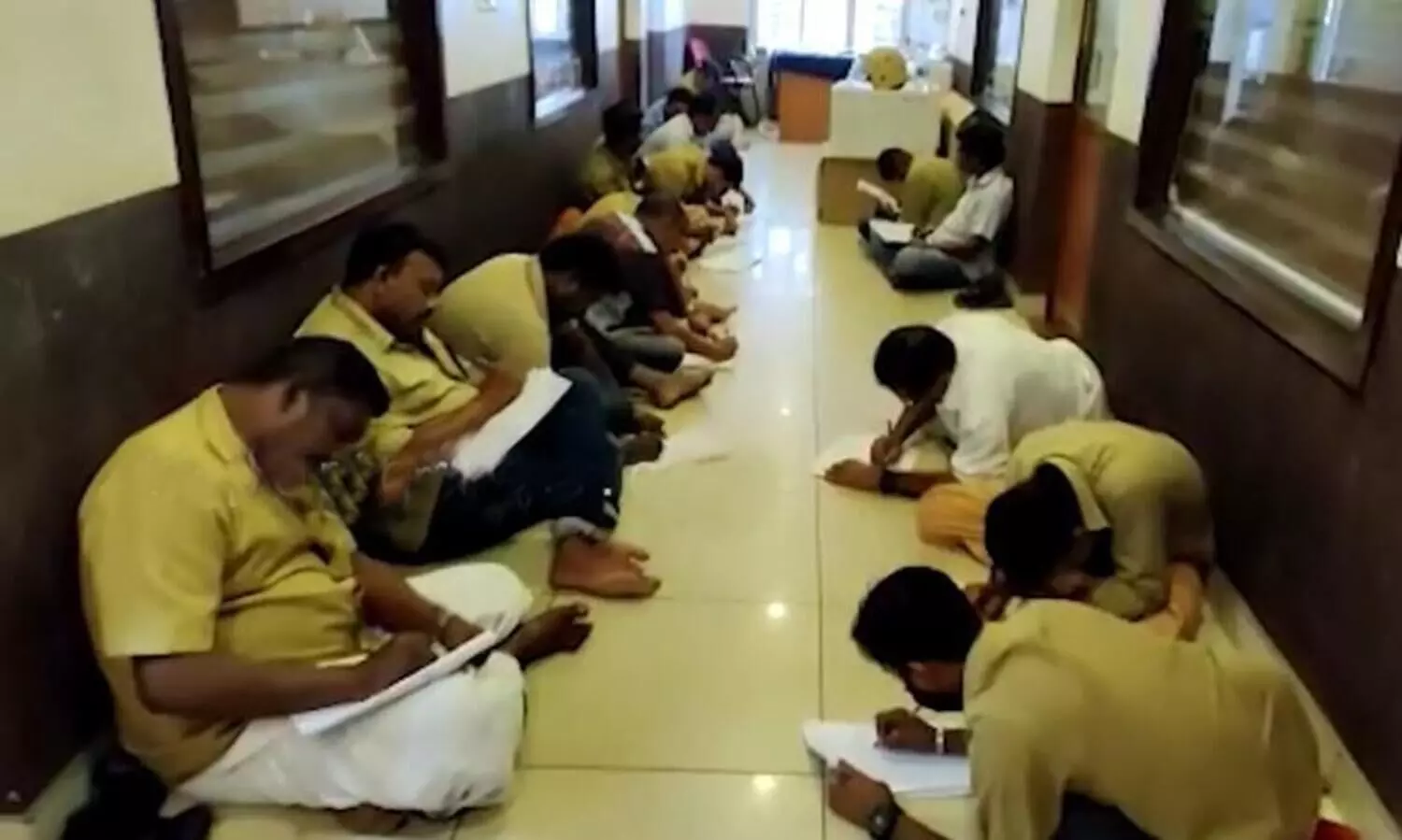 Punishment police writing imposition video viral