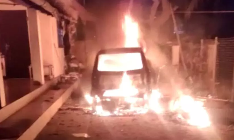 man set vehicles on fire