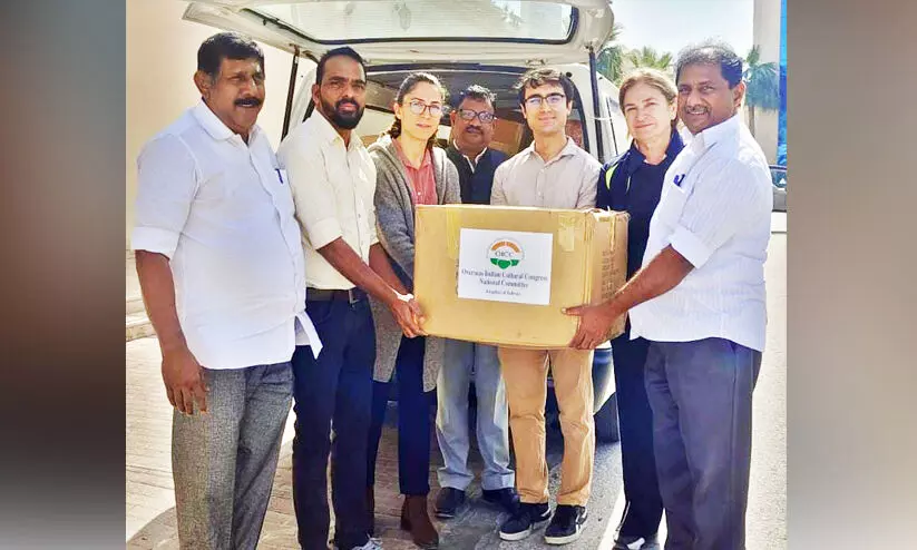 തു​ർ​ക്കി​യ-​സി​റി​യ ഭൂ​ക​മ്പം: ഒ.​ഐ.​സി.​സി ആ​ദ്യ​ഘ​ട്ട സ​ഹാ​യം കൈ​മാ​റി