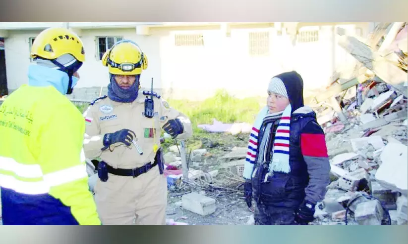 തു​ർ​ക്കി​യ​യി​ലെ ഭൂ​ക​മ്പം; ക​രു​ത​ലി​ന്‍റെ ക​ര​ങ്ങ​ളു​മാ​യി ഒ​മാ​ൻ