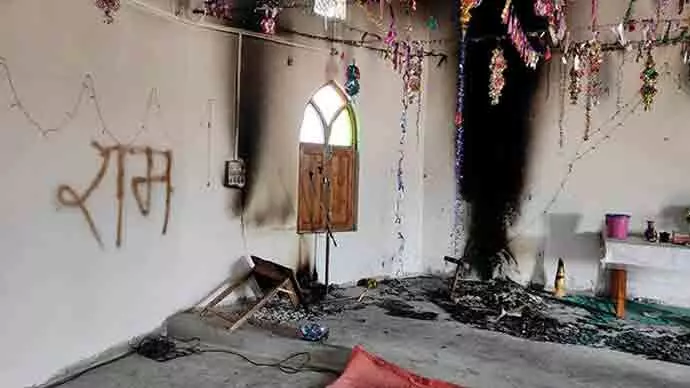 Madhya Pradesh Church Torched Madhya Pradesh Church Torched