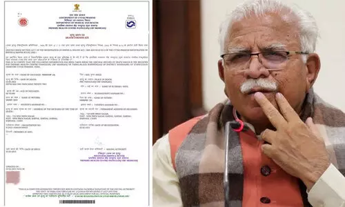 ഹരിയാന മുഖ്യമന്ത്രിയുടെ ‘മരണ സർട്ടിഫിക്കറ്റ്’ അനുവദിച്ച് യു.പി സർക്കാർ; ഏറ്റെടുത്ത് സമൂഹ മാധ്യമങ്ങൾ