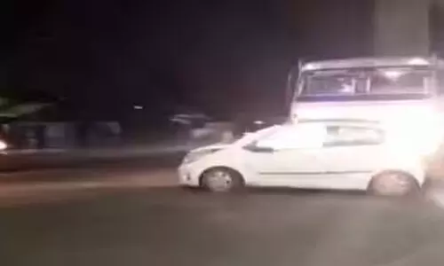 In UPs Meerut, truck drags car for 3 km; driver arrested