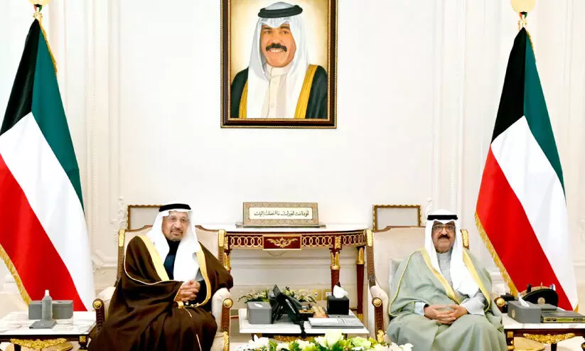 കി​രീ​ടാ​വ​കാ​ശി സൗ​ദി നി​ക്ഷേ​പ മ​ന്ത്രി​യെ സ്വീ​ക​രി​ച്ചു