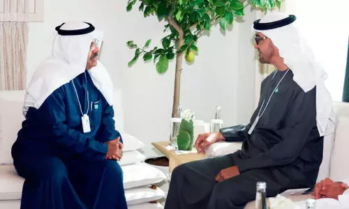 ആ​ഗോ​ള സ​ർ​ക്കാ​ർ ഉ​ച്ച​കോ​ടി; സൗ​ഹൃ​ദം പു​തു​ക്കി പ്ര​ധാ​ന​മ​ന്ത്രി​യും യു.​എ.​ഇ പ്ര​സി​ഡ​ന്റും