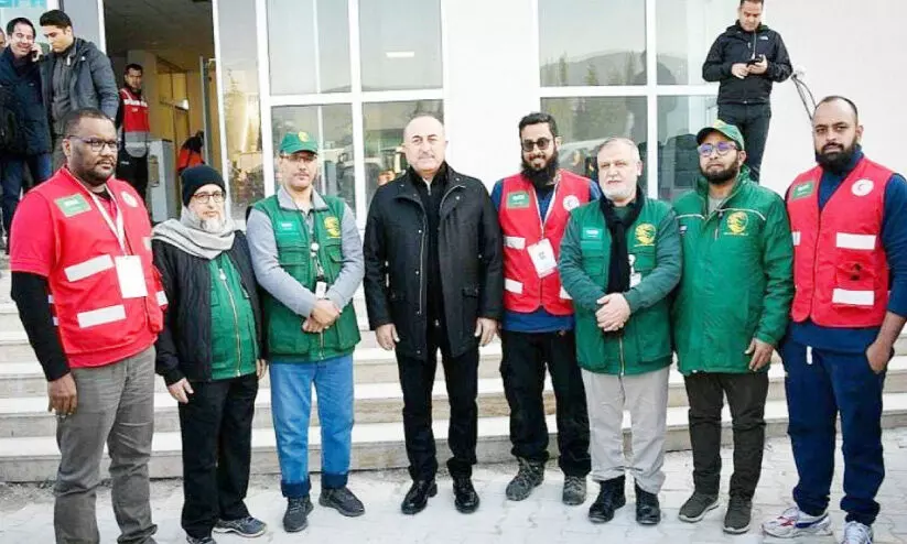 സൗദി സന്നദ്ധസംഘവുമായി കൂടിക്കാഴ്ച നടത്തി തുർക്കിയ വിദേശകാര്യ മന്ത്രി