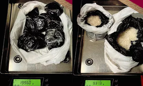 ബി​സ്ക​റ്റി​നും ന​ട്സി​നു​മൊ​പ്പം ക​ട​ത്താ​ൻ ശ്ര​മി​ച്ച ക​ഞ്ചാ​വും ല​ഹ​രി​മ​രു​ന്നും പി​ടി​കൂ​ടി