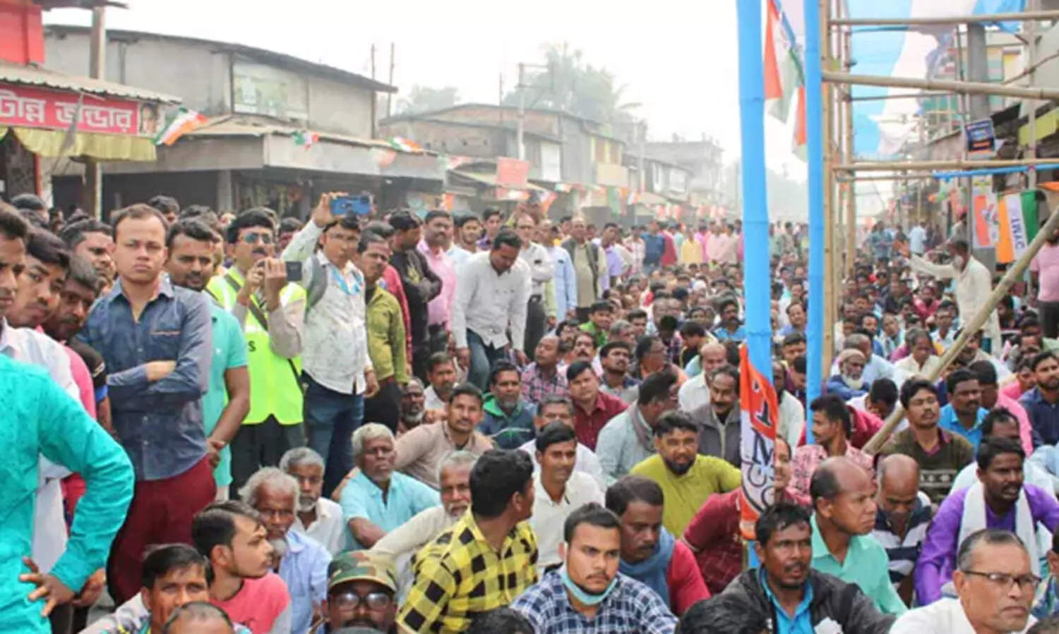 Trinamool Protests Near Ministers House For Man Shot Dead By Border Police