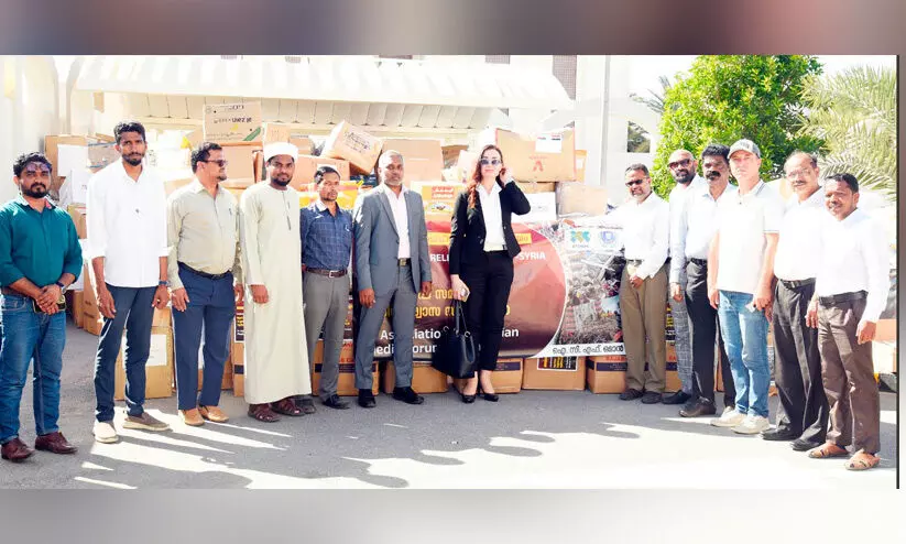 ഭൂ​ക​മ്പ​ബാ​ധി​ത​ര്‍ക്ക് സ​ഹാ​യം; കൈ​ത്താ​ങ്ങു​മാ​യി ഐ.​സി.​എ​ഫ്​