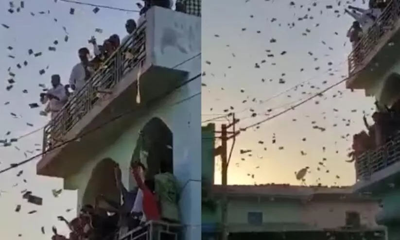 Former Sarpanch Showers Cash At Wedding Event In Gujarat