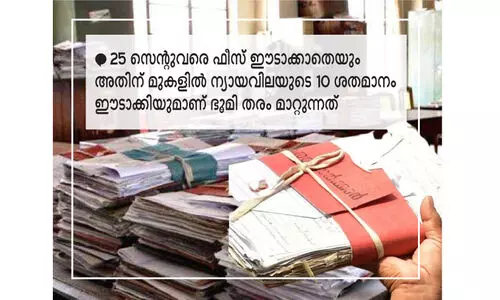 ഭൂമി തരംമാറ്റൽ അപേക്ഷകളുടെ കുത്തൊഴുക്ക്; വരുമാനം 1000 കോടിയിലേക്ക്