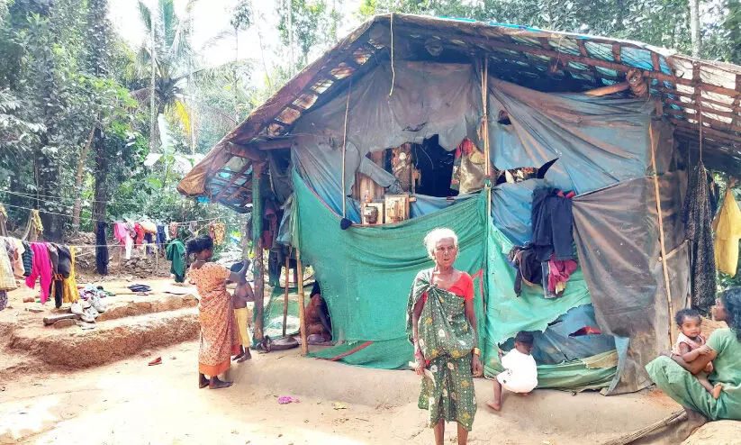 പി​ഞ്ചു​കു​ഞ്ഞു​മാ​യി പ്ലാ​സ്റ്റി​ക് കൂ​ര​യി​ൽ ദു​രി​തജീ​വി​തം: ഇ​നി​യും ദു​രി​തം പേ​റ​ണോ ?