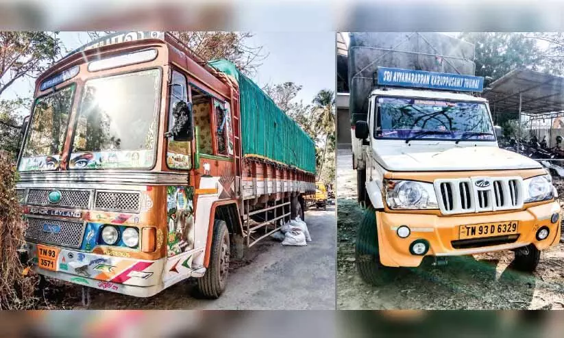 മൊബൈൽ ടവര്‍ മോഷണം:ലോ​റി​യും പി​ക്അ​പ് വാ​നും  കസ്റ്റഡിയിൽ