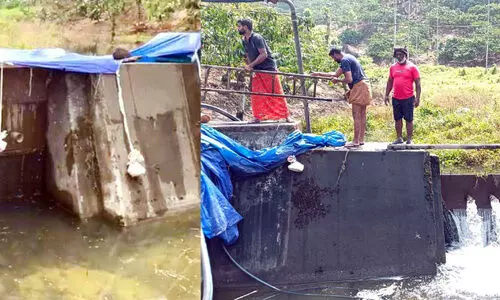 കു​ടി​വെ​ള്ള​മി​ല്ലാ​തെ വ​ല​ഞ്ഞ​ത് നൂ​റു​ക​ണ​ക്കി​ന് കു​ടും​ബ​ങ്ങ​ൾ; കുടിവെള്ളം മുട്ടിച്ച ചെക്ഡാം നാട്ടുകാർ തുറന്നു