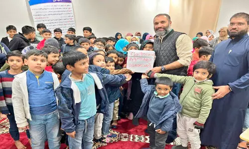 തുർക്കിയ, സിറിയ ഭൂകമ്പം; സ​ഹാ​യ​വു​മാ​യി മ​ദ്റ​സ വി​ദ്യാ​ർ​ഥി​ക​ളും