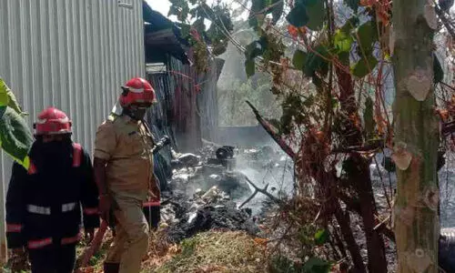 വ്യവസായ എസ്റ്റേറ്റിൽ തീപിടിത്തം; 10 ലക്ഷം രൂപയുടെ നഷ്ടം