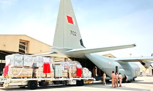 തുർക്കിയയിലേക്ക് സഹായവുമായി ബി.ഡി.എഫി​െന്റ ആദ്യ വിമാനം