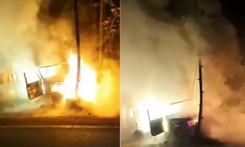 police jeep fire