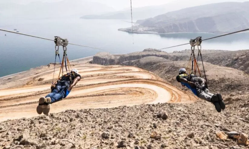 മു​സ​ന്ദം സി​പ്‌​ലൈ​ൻ ഒ​രു​ങ്ങി: സാ​ഹ​സി​ക​രെ ഇ​തി​ലേ, ഇ​തി​ലേ...