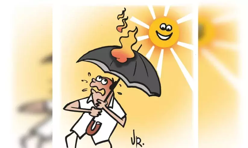 വെന്തുരുകി കേരളം; ആറ് ജില്ലകളിൽ താപനില മുന്നറിയിപ്പ്