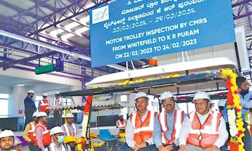 കെ.​ആ​ർ പു​രം-വൈ​റ്റ്ഫീ​ൽ​ഡ് മെ​ട്രോ: സു​ര​ക്ഷ പ​രി​ശോ​ധ​ന പൂ​ർ​ണം