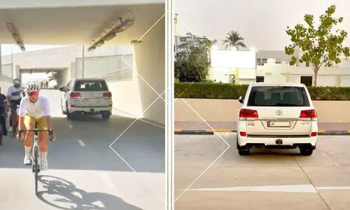 സൈ​ക്കി​ൾ​പാ​ത​യി​ൽ ഡ്രൈ​വി​ങ്​; വാ​ഹ​നം പി​ടി​ച്ചെ​ടു​ത്തു