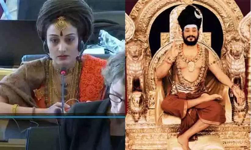 ബലാത്സംഗക്കേസ് പ്രതി നിത്യാനന്ദയുടെ കൈലാസ രാജ്യ പ്രതിനിധി യു.എൻ യോഗത്തിൽ ബലാത്സംഗക്കേസ് പ്രതി നിത്യാനന്ദയുടെ കൈലാസ രാജ്യ പ്രതിനിധി യു.എൻ യോഗത്തിൽ