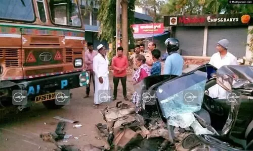 ദേശീയപാതയിൽ കാറും കണ്ടയ്നർ ലോറിയും കൂട്ടിയിടിച്ച് ഒരാൾ മരിച്ചു