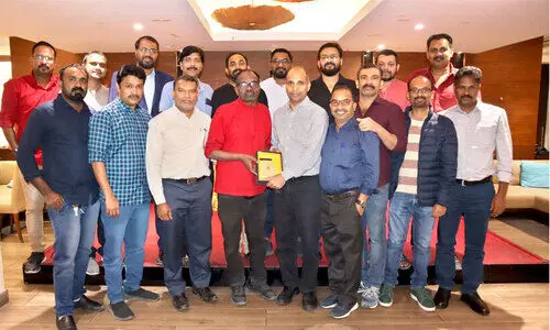 സി​ജു​ ജോ​ർ​ജി​ന്​ യാ​ത്ര​യ​യ​പ്പ്​ ന​ൽ​കി