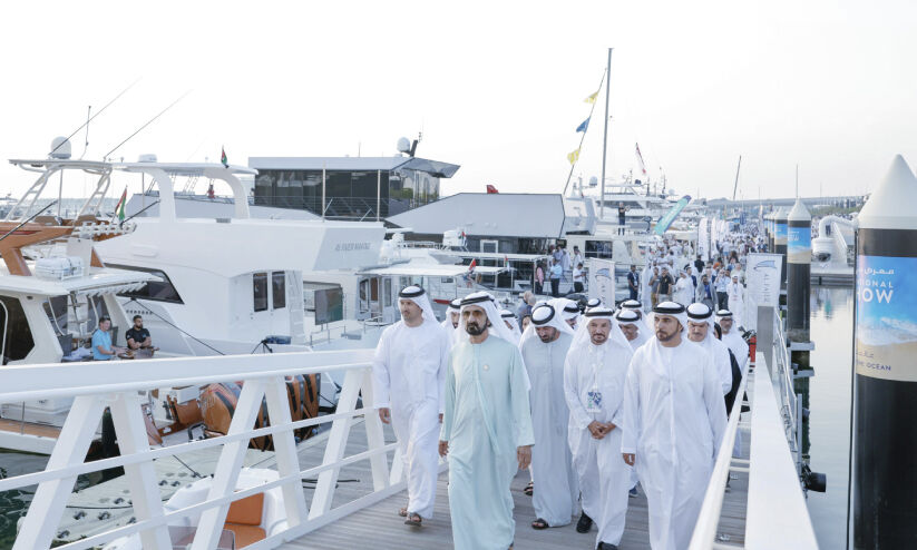 Sheikh Muhammad visited the boat show;  The fair will conclude tomorrow