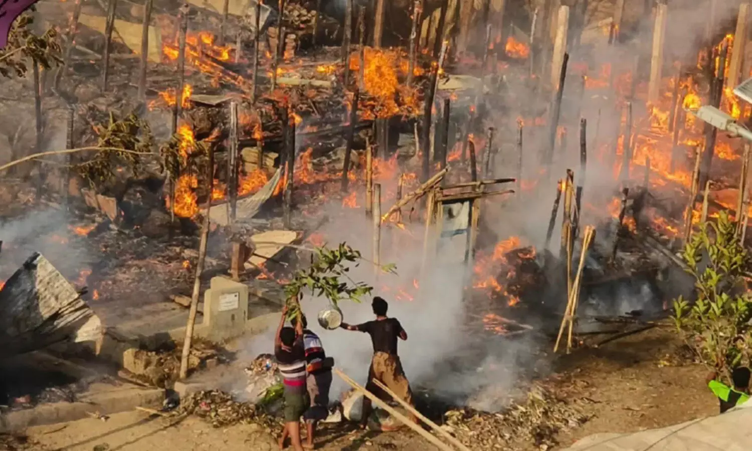 റോഹിങ്ക്യൻ അഭയാർഥി ക്യാമ്പിൽ തീപിടിത്തം
